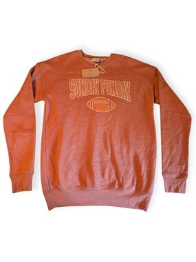 Oat Collective “Sunday Funday” Football Graphic Sweatshirt Size Medium